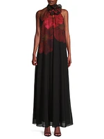 Issey Ombré Floral Halter Dress