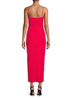 Lucia Pleated Bodice Midi-Dress