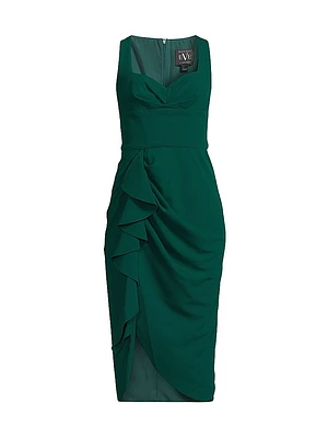 Lucetta Stretch-Crepe Sheath Midi-Dress