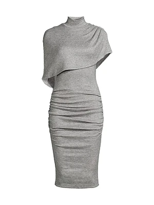 Elenor Knit Capelet Midi-Dress
