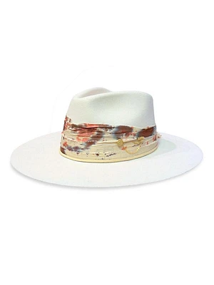 Begonia Wool Flat-Brimmed Fedora