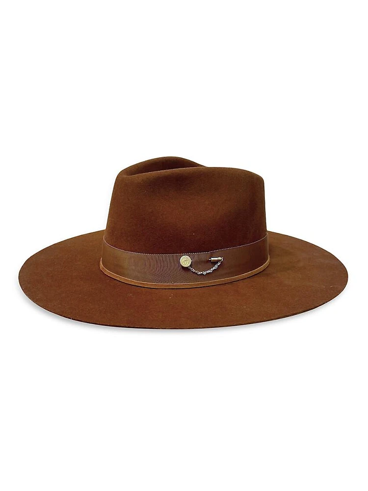 Beech Wool Flat-Brimmed Fedora