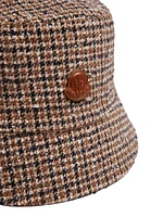 Wool Boucle Checkered Bucked Hat