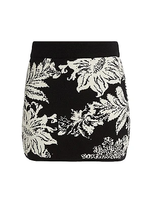 Dea Floral Knit Miniskirt