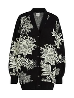 Dea Floral Intarsia-Knit Cardigan