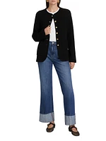 Miley High-Rise Cuffed Wide-Leg Jeans