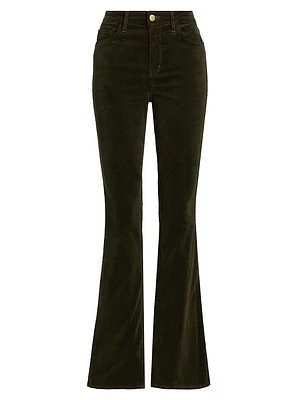 Stevie High-Rise Velvet Straight-Leg Jeans