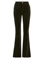 Stevie High-Rise Velvet Straight-Leg Jeans