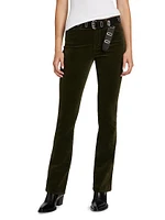 Stevie High-Rise Velvet Straight-Leg Jeans