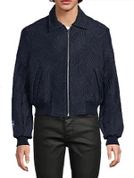 Plisse Full-Zip Jacket