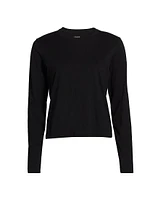 Cotton-Jersey Long-Sleeve Top