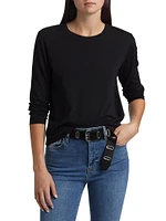 Cotton-Jersey Long-Sleeve Top