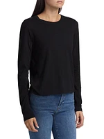 Cotton-Jersey Long-Sleeve Top