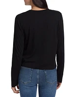 Cotton-Jersey Long-Sleeve Top