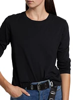 Cotton-Jersey Long-Sleeve Top