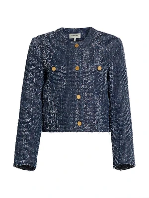 Denim Bouclé Tailored Jacket