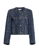 Denim Bouclé Tailored Jacket