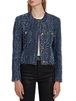 Denim Bouclé Tailored Jacket