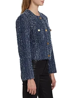 Denim Bouclé Tailored Jacket