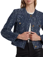 Denim Bouclé Tailored Jacket