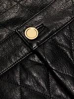 Quilted Leather Miniskirt