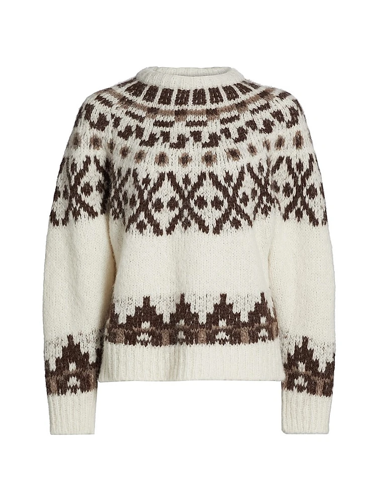 Fair Isle Alpaca-Blend Crewneck Sweater