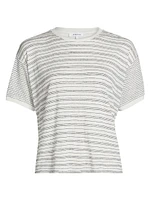 Striped Linen Crewneck T-Shirt
