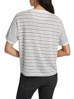 Striped Linen Crewneck T-Shirt