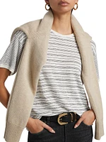 Striped Linen Crewneck T-Shirt