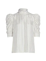 Gillian Striped Silk Blouse