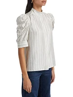 Gillian Striped Silk Blouse