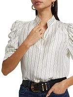 Gillian Striped Silk Blouse