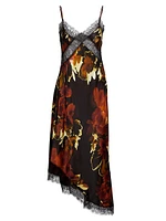 Juliette Lace-Trimmed Floral Midi-Dress