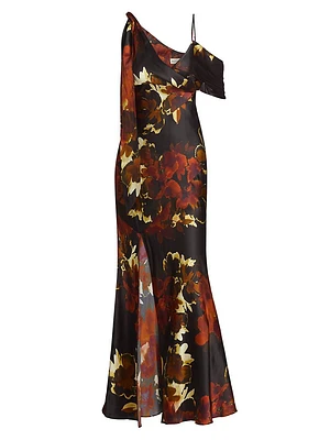 Mirabelle Asymmetric Silk Gown