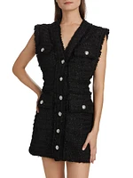 Sylvia Fringed Tweed Minidress
