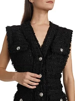 Sylvia Fringed Tweed Minidress