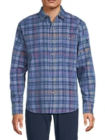 Coastline Cord Harbor Check Button-Up Shirt