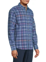 Coastline Cord Harbor Check Button-Up Shirt