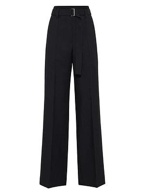 Malfilé Virgin Wool Twill Loose Corset Trousers