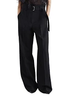 Malfilé Virgin Wool Twill Loose Corset Trousers