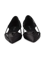 Satin Cut-Out Ballerinas