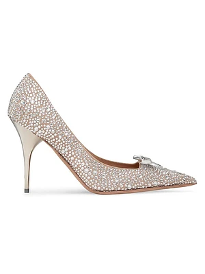 Romance Bow Pumps with Crystals 100MM