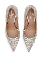 Romance Bow Pumps with Crystals 100MM