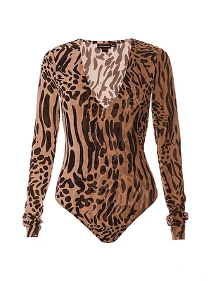 Leopard Mesh Bodysuit