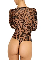 Leopard Mesh Bodysuit