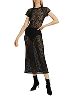 Breach the Surface Natalie Baby Tee Lace Maxi Dress