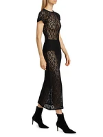 Breach the Surface Natalie Baby Tee Lace Maxi Dress