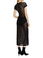 Breach the Surface Natalie Baby Tee Lace Maxi Dress