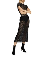 Breach the Surface Natalie Baby Tee Lace Maxi Dress