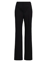 Yana Wool-Blend High-Rise Straight-Leg Pants